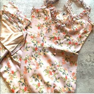 Lovers & Friends floral midi dress Sun Room lilac size extra small new with tags